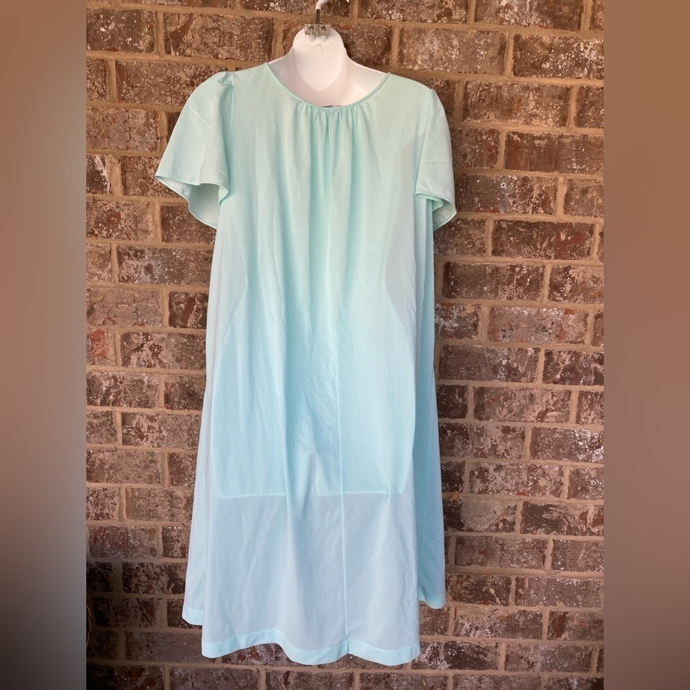 Shadowline Nightgown Roses Size Small Vintage - Picture 8 of 10